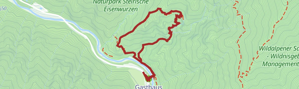 Route map: Wasserlochklamm Palfau